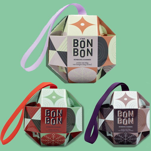 C’est Bonbons Boule de Noel <br> C’est Bonbons Christmas Ornament 3x125g