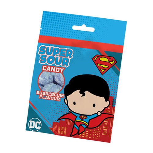 Super Man Super Sour Bubble Gum Flavour Candy